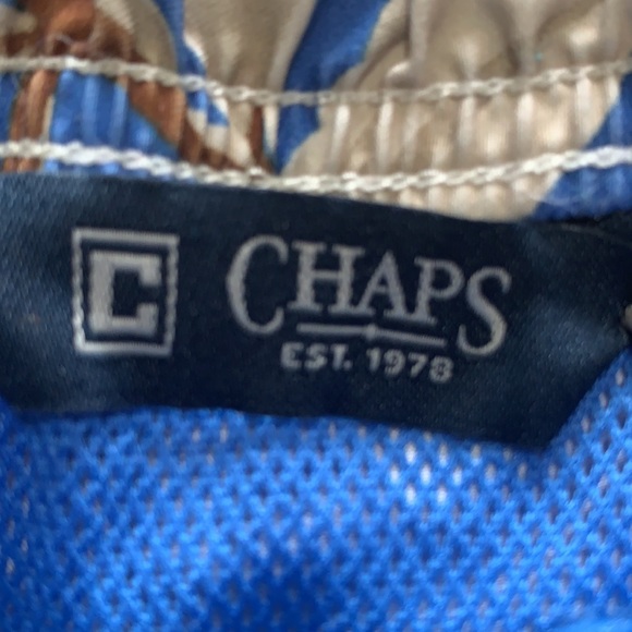 Chaps Est. 1978 Men's Blue Floral Multi Swim Trunks XXL J427 - Picture 10 of 15